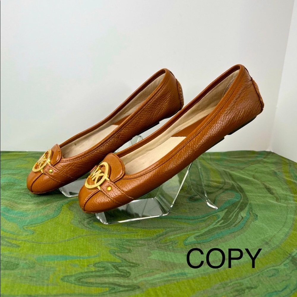 🤎 MICHAEL KORS Leather Moccasin Ballet Flat Slip-on Loafer (Sz 7.5)